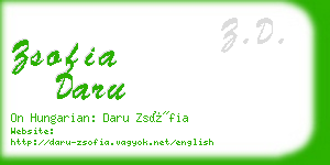 zsofia daru business card